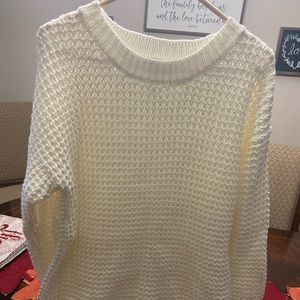White crewneck sweater